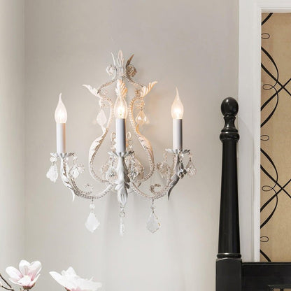 Elegant Crystal Candle Wall Sconce Lamp