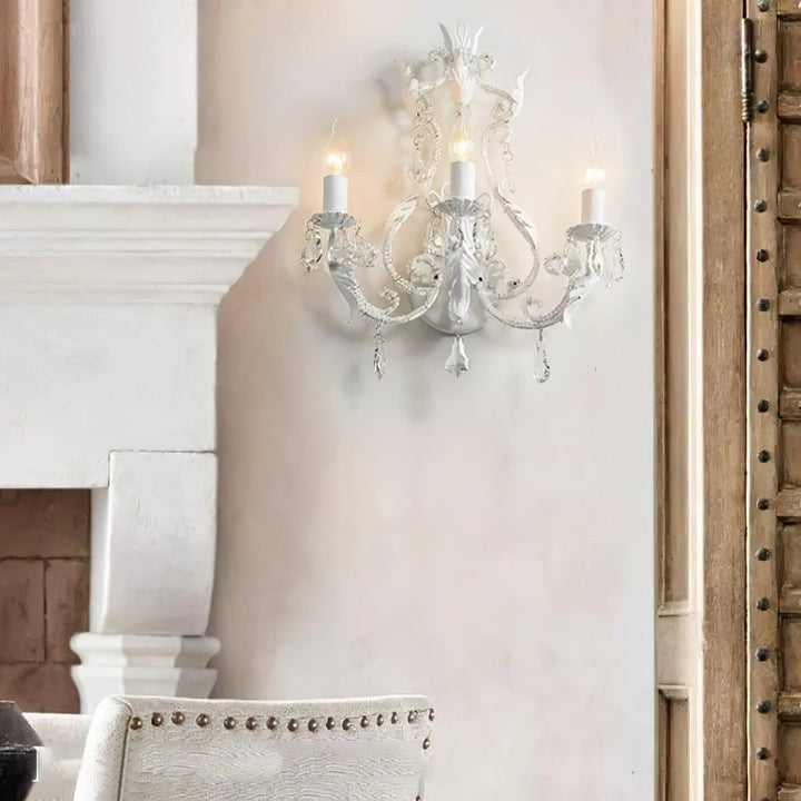 Elegant Crystal Candle Wall Sconce Lamp