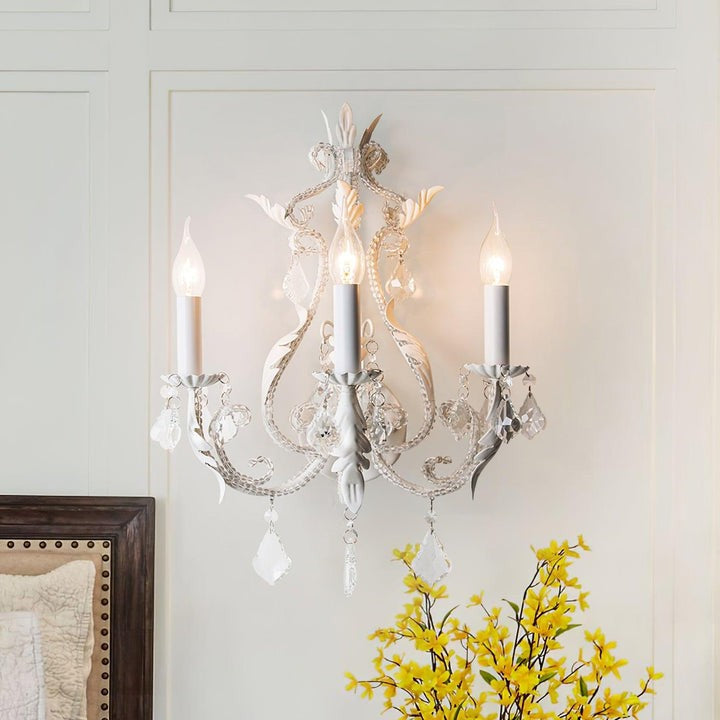 Elegant Crystal Candle Wall Sconce Lamp
