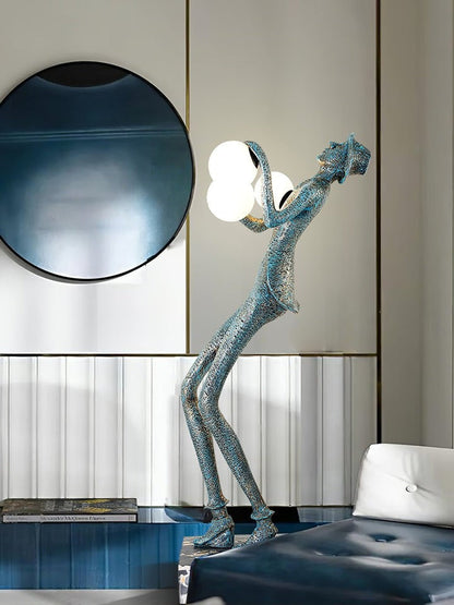 Elegant Gentleman Sculpture LED Floor Lamp