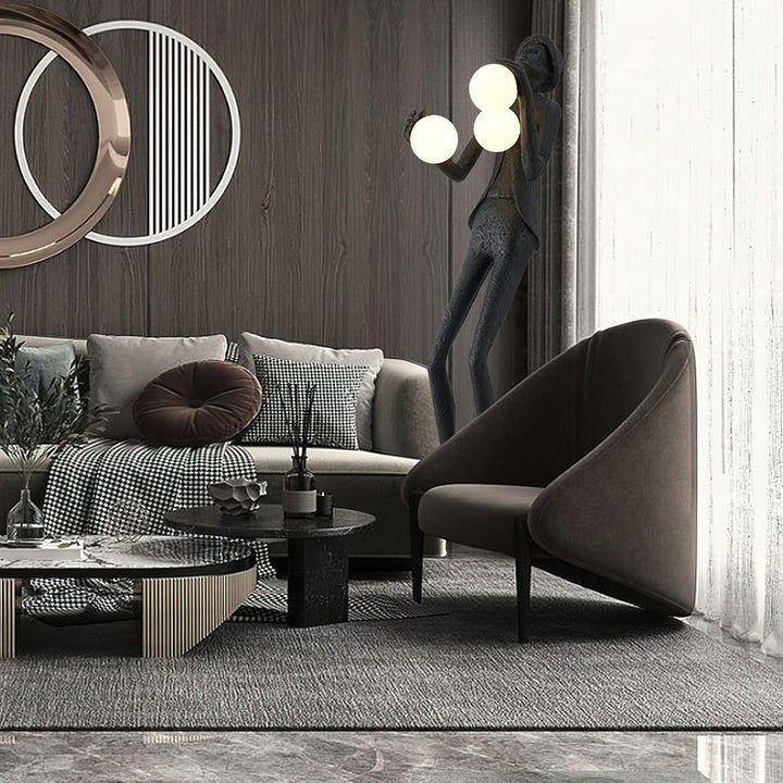Elegant Gentleman Sculpture LED Floor Lamp