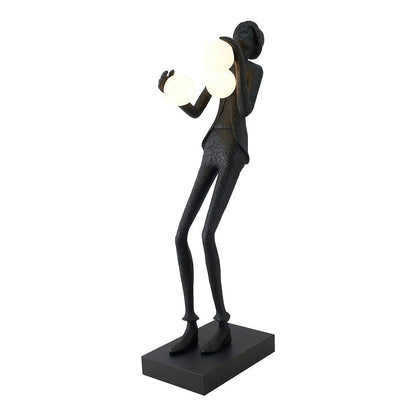 Elegant Gentleman Sculpture LED Floor Lamp