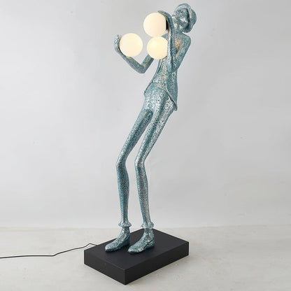 Elegant Gentleman Sculpture LED Floor Lamp