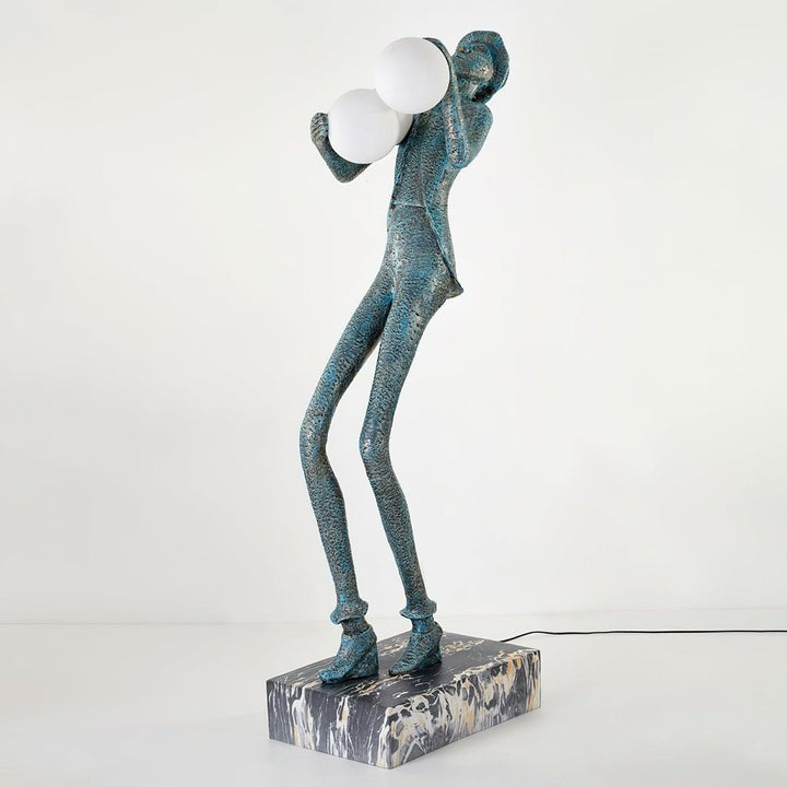 Elegant Gentleman Sculpture LED Floor Lamp