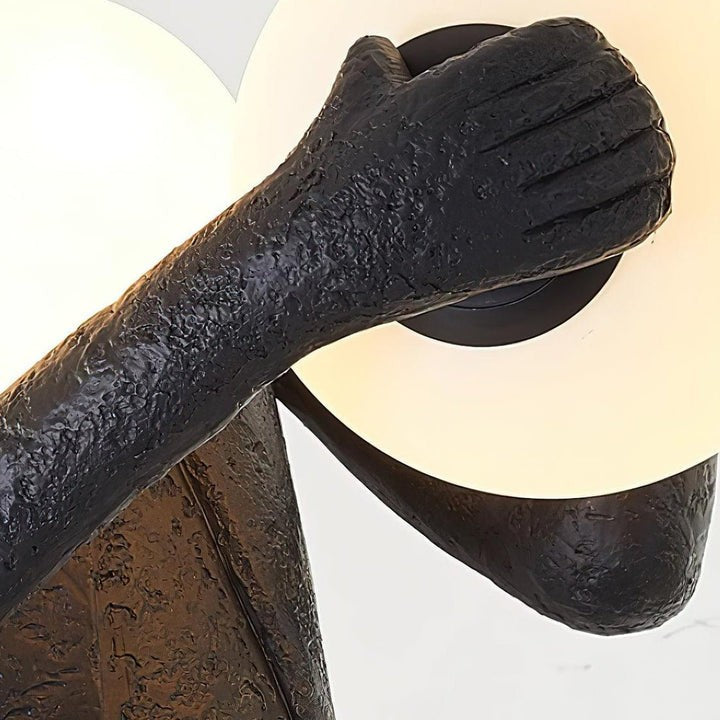 Elegant Gentleman Sculpture LED Floor Lamp