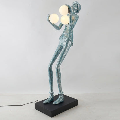 Elegant Gentleman Sculpture LED Floor Lamp