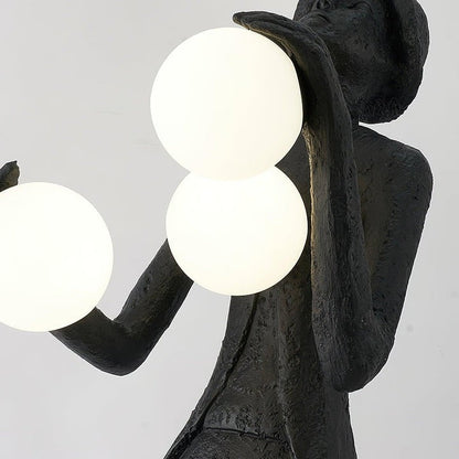 Elegant Gentleman Sculpture LED Floor Lamp