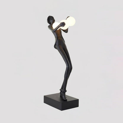 Elegant Gentleman Sculpture LED Floor Lamp