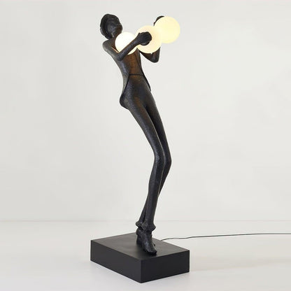 Elegant Gentleman Sculpture LED Floor Lamp