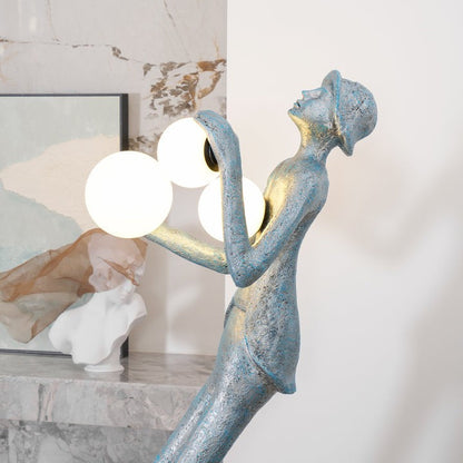 Elegant Gentleman Sculpture LED Floor Lamp