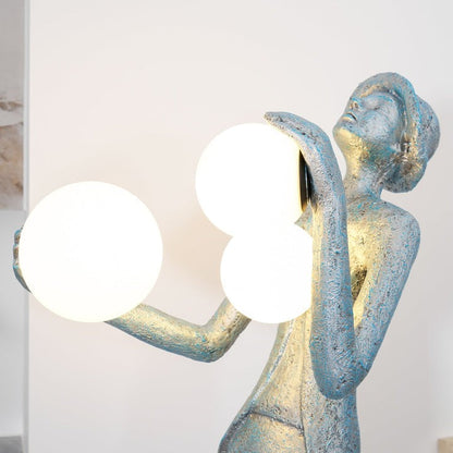 Elegant Gentleman Sculpture LED Floor Lamp