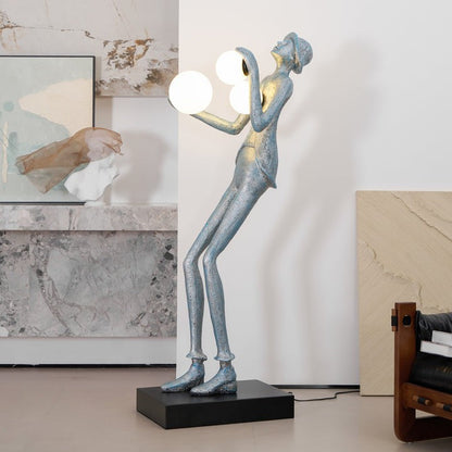 Elegant Gentleman Sculpture LED Floor Lamp
