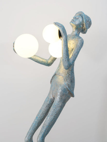 Elegant Gentleman Sculpture LED Floor Lamp