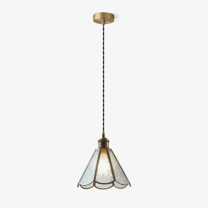 Elegant Patterned Glass Pendant Light Fixture
