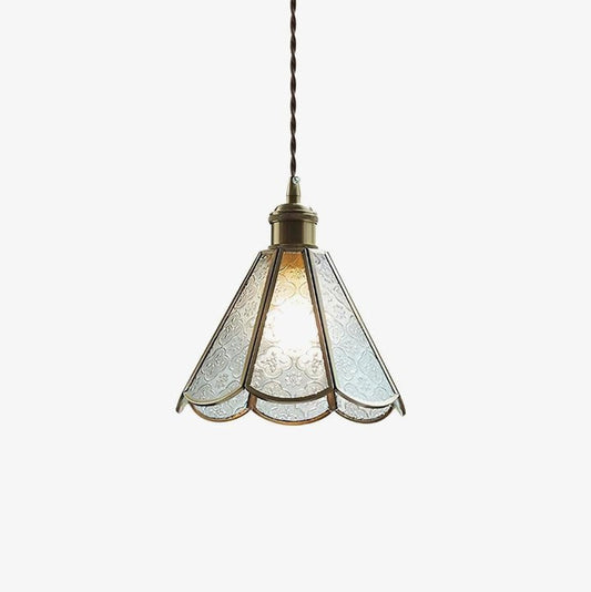 Elegant Patterned Glass Pendant Light Fixture