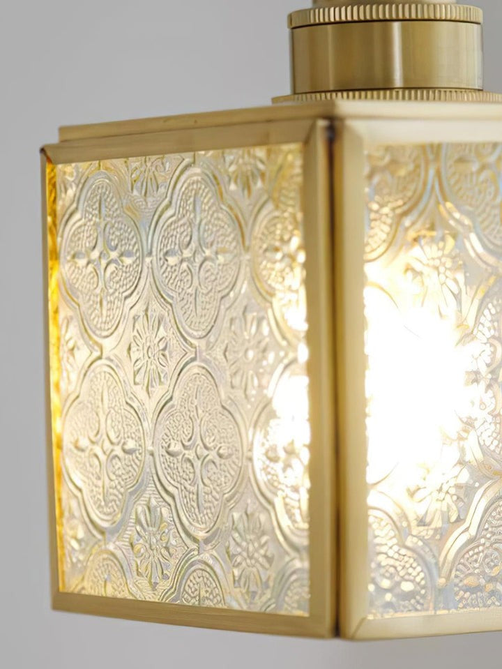 Elegant Patterned Glass Pendant Light Fixture