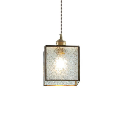 Elegant Patterned Glass Pendant Light Fixture