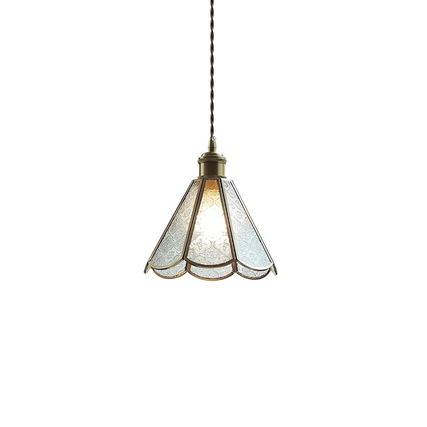 Elegant Patterned Glass Pendant Light Fixture