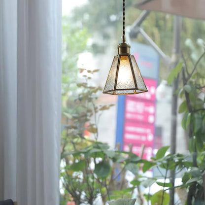 Elegant Patterned Glass Pendant Light Fixture