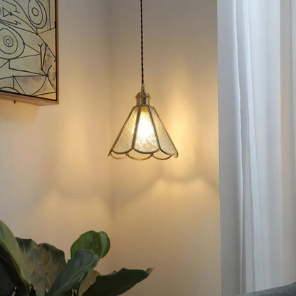 Elegant Patterned Glass Pendant Light Fixture