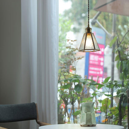 Elegant Patterned Glass Pendant Light Fixture