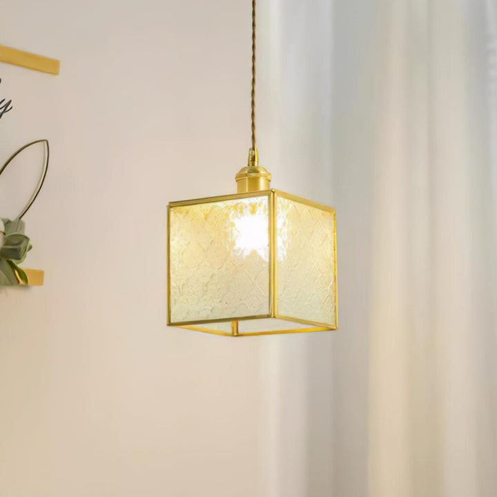 Elegant Patterned Glass Pendant Light Fixture