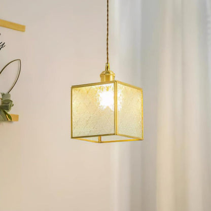 Elegant Patterned Glass Pendant Light Fixture