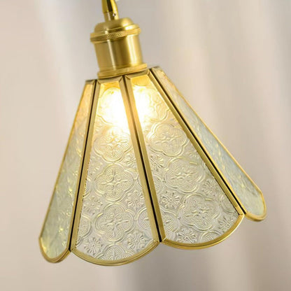 Elegant Patterned Glass Pendant Light Fixture
