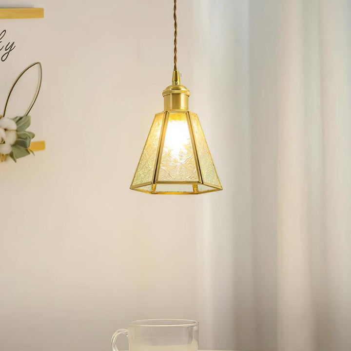 Elegant Patterned Glass Pendant Light Fixture