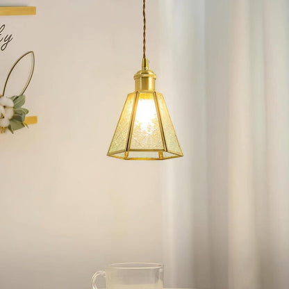Elegant Patterned Glass Pendant Light Fixture