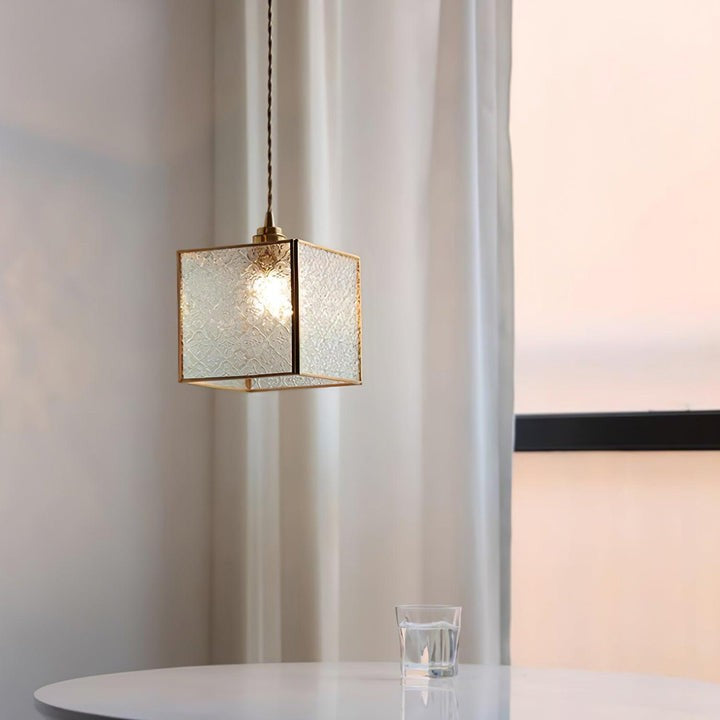 Elegant Patterned Glass Pendant Light Fixture