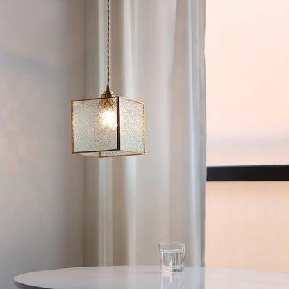 Elegant Patterned Glass Pendant Light Fixture