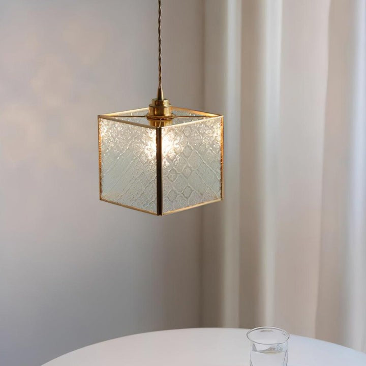 Elegant Patterned Glass Pendant Light Fixture