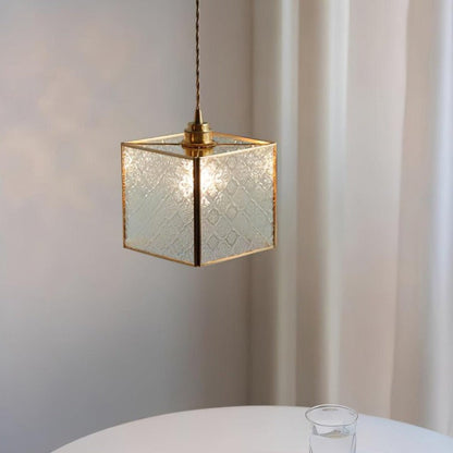 Elegant Patterned Glass Pendant Light Fixture