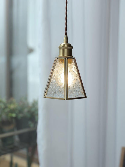 Elegant Patterned Glass Pendant Light Fixture