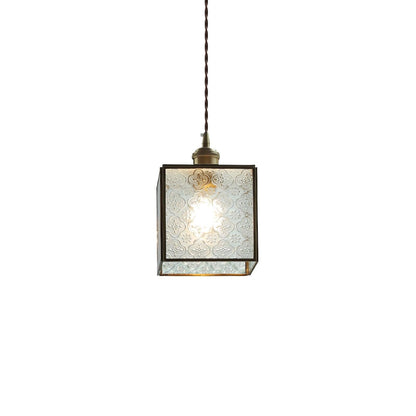 Elegant Patterned Glass Pendant Light Fixture