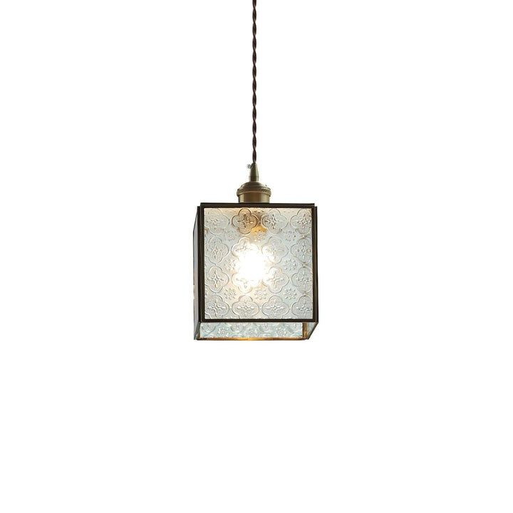 Elegant Patterned Glass Pendant Light Fixture