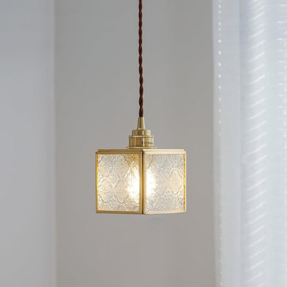 Elegant Patterned Glass Pendant Light Fixture