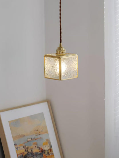 Elegant Patterned Glass Pendant Light Fixture