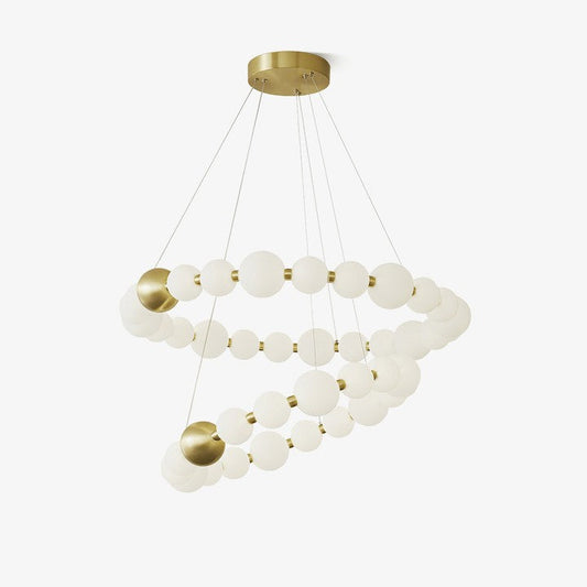 Elegant Pearl-Inspired Acrylic LED Chandelier