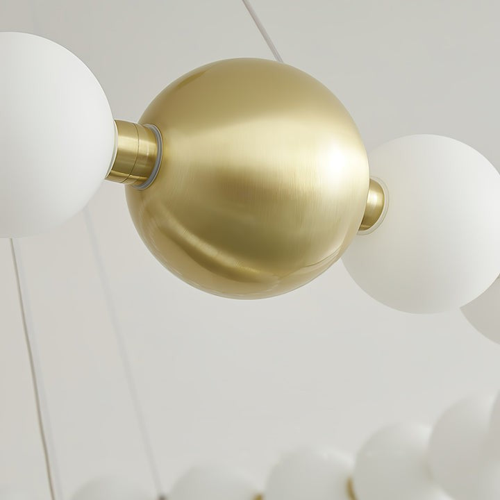 Elegant Pearl-Inspired Acrylic LED Chandelier