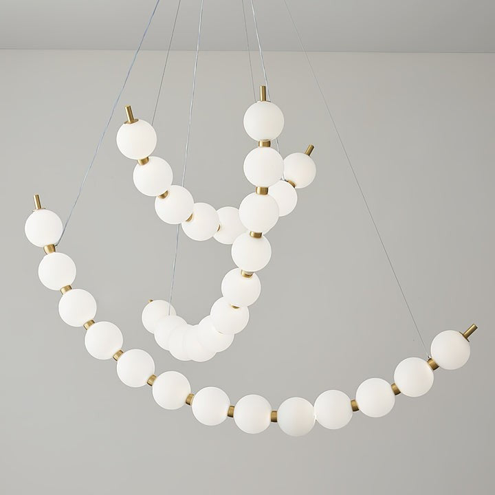 Elegant Pearl-Inspired Acrylic LED Chandelier