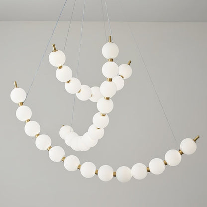 Elegant Pearl-Inspired Acrylic LED Chandelier