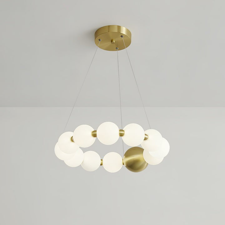 Elegant Pearl-Inspired Acrylic LED Chandelier