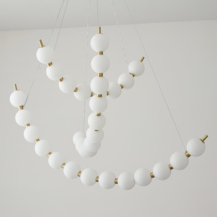 Elegant Pearl-Inspired Acrylic LED Chandelier