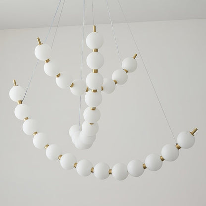 Elegant Pearl-Inspired Acrylic LED Chandelier