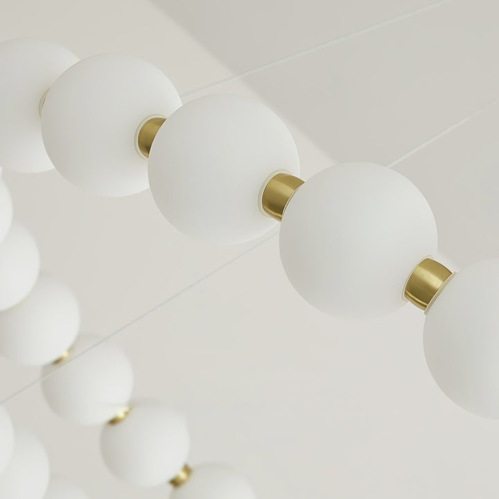 Elegant Pearl-Inspired Acrylic LED Chandelier