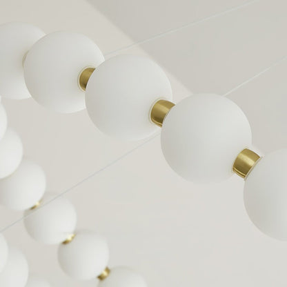 Elegant Pearl-Inspired Acrylic LED Chandelier