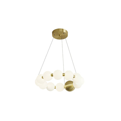 Elegant Pearl-Inspired Acrylic LED Chandelier