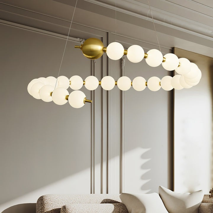 Elegant Pearl-Inspired Acrylic LED Chandelier